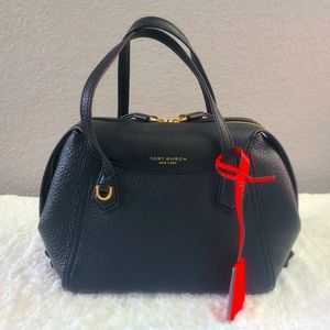 Tory Burch Black Crossbody Bag with Red Accent